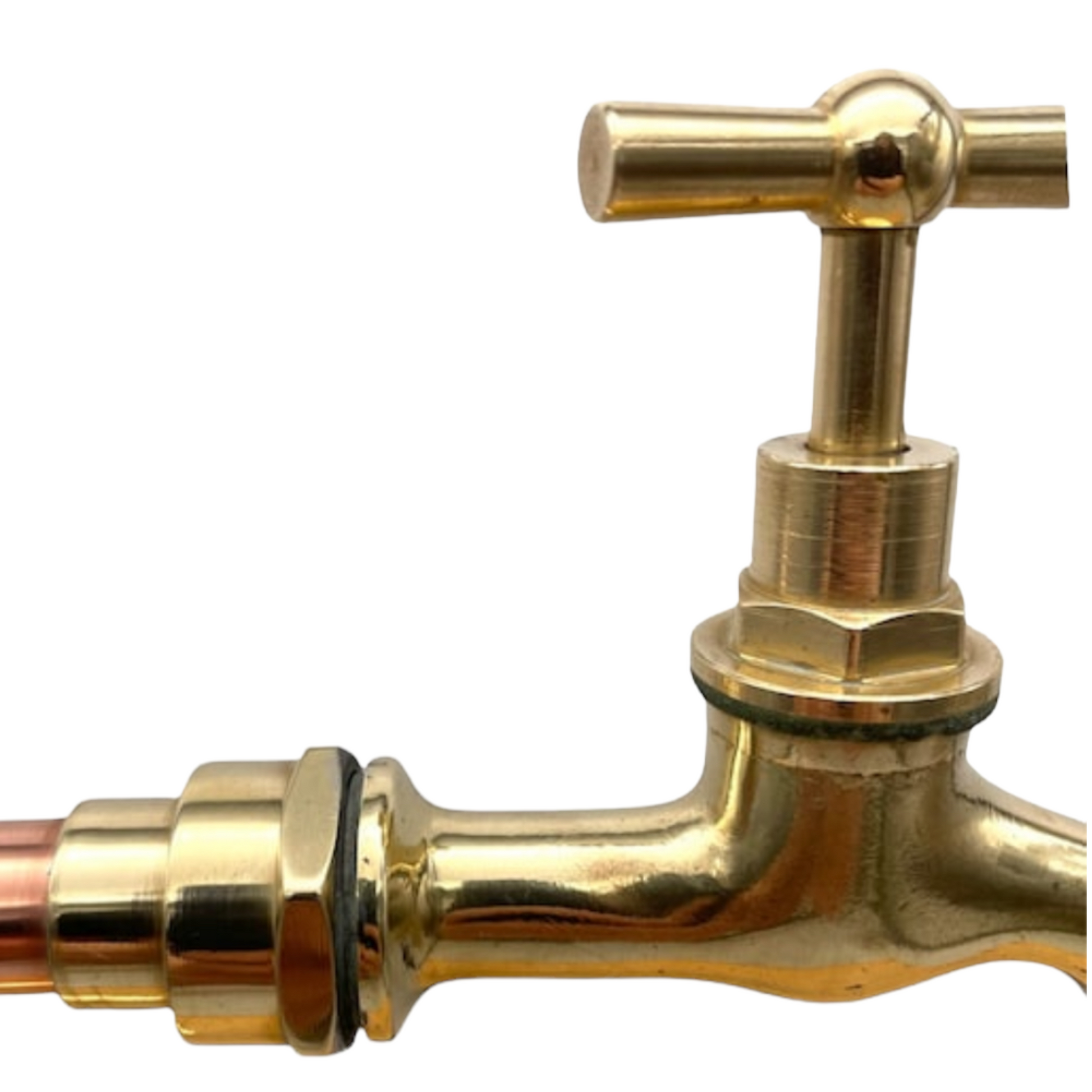 Vintage style brass and copper tap with brass tap head  sold by All Things French Store